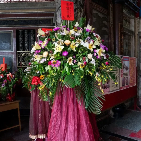 神明祝壽花籃A_弘曜花藝版權所有