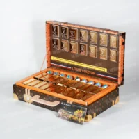 紙紮LV奢華金條皮箱(粉棕)-3