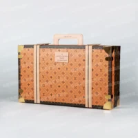 紙紮LV奢華金條皮箱(粉棕)-6