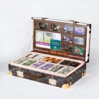 紙紮LV奢華金燦皮箱(黑白)-3