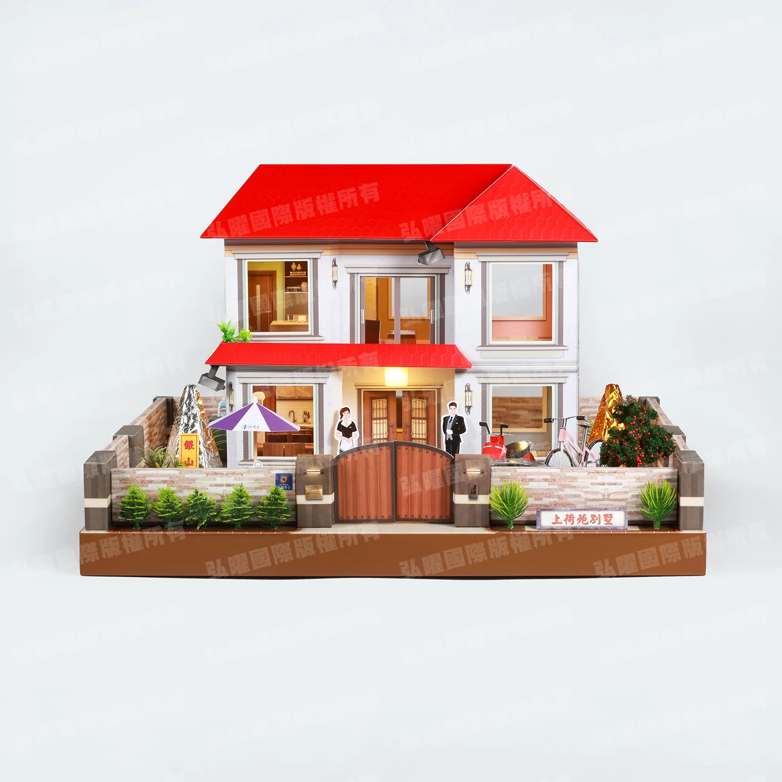 紙紮上荷苑(紅頂紫傘)-1 紙紮上荷苑(紅頂紫傘)-1