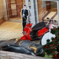 紙紮上荷苑(紅頂紫傘)-8