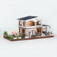 紙紮新合康農場別墅(藍頂黃傘)-2