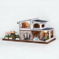 紙紮新合康農場別墅(藍頂黃傘)-3