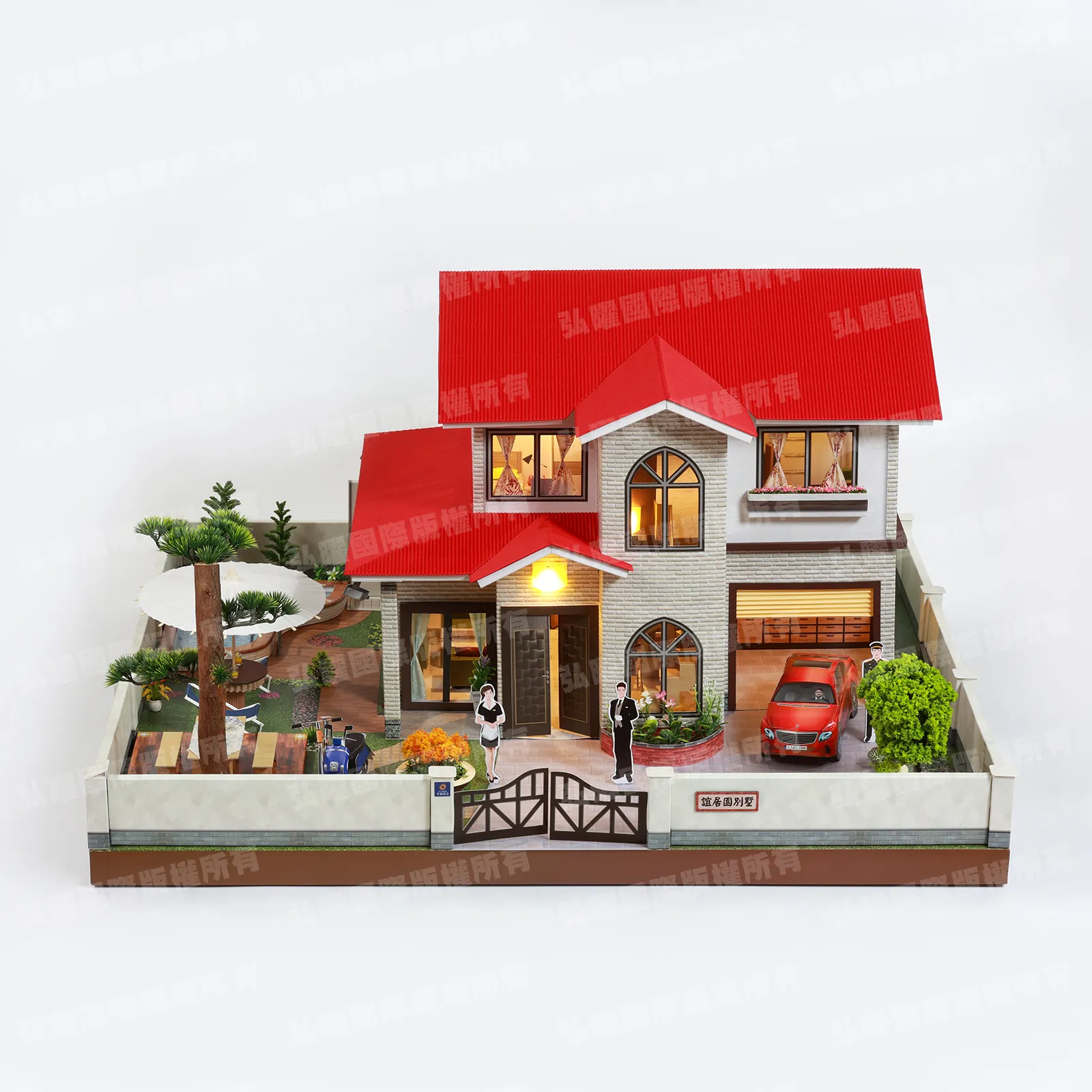 紙紮誼居園別墅(紅)-1 紙紮誼居園別墅(紅)-1