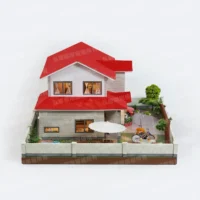 紙紮誼居園別墅(紅)-4