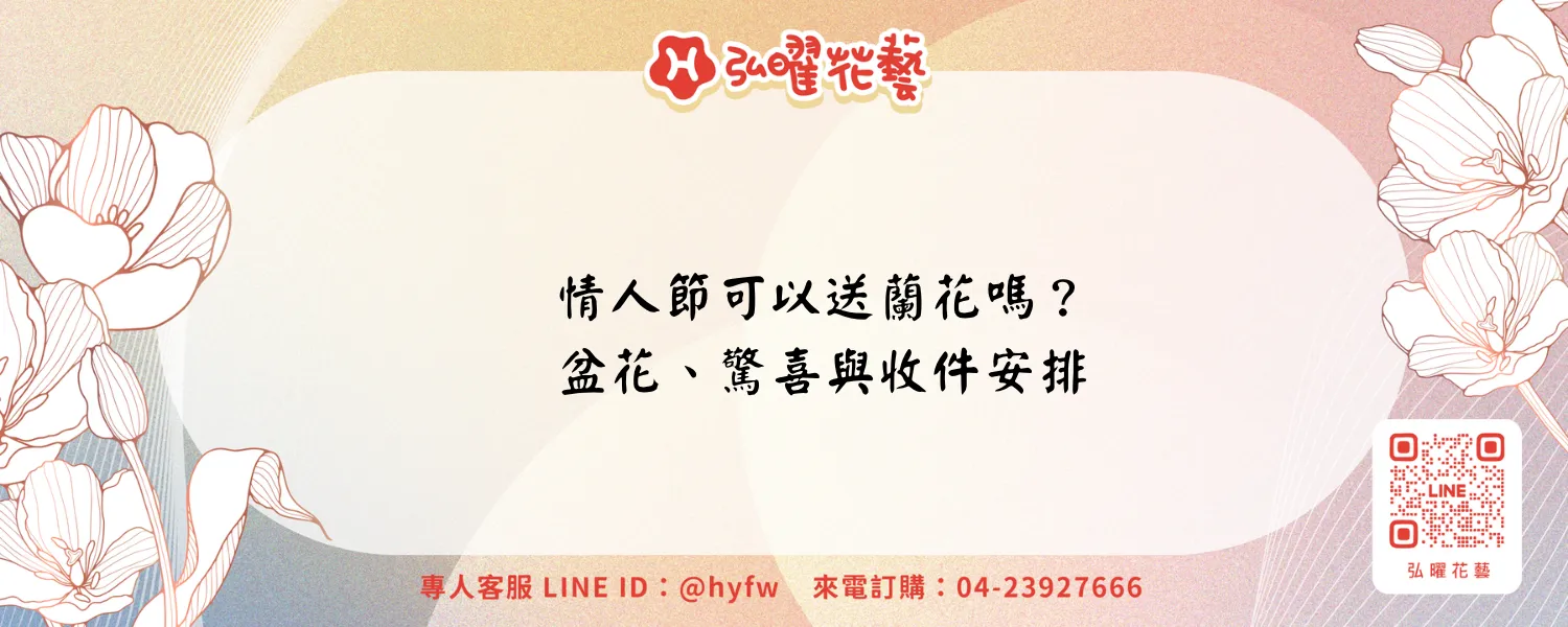 情人節可以送蘭花嗎？盆花、花束差異與驚喜送達安排｜弘曜花藝