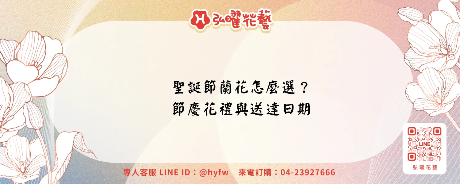 聖誕節蘭花怎麼選?親友交換心意、辦公室花禮與收件日期|弘曜花藝